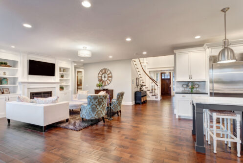 Beautifully remodeled living room and entry in Festus